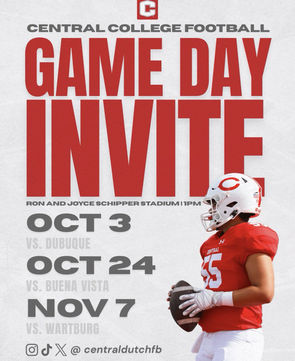 PinneoRace's tweet photo. Thank you so much to @CentralDutchFB and Coach Mike for the Game day invite this fall! AGTG https://t.co/dqccEjG0mT