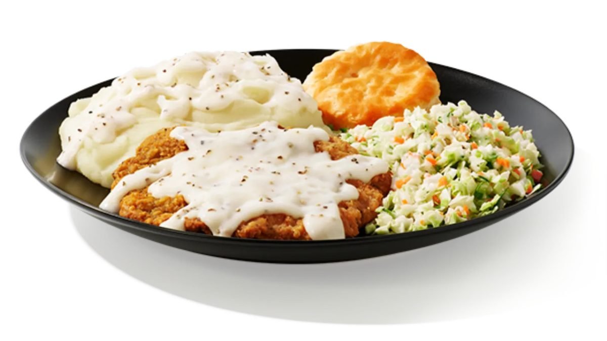 weekley's tweet photo. .@KFC now has Country Fried Steak Meal available for $4.99 every Wednesday for a limited time. This meal includes a country fried steak with gravy, mashed potatoes, coleslaw, and a biscuit. KFC first introduced Country Fried Steak in 1984. #INorOUT on #HOTLINE at 5:25. https://t.co/Bs3aLucmpW