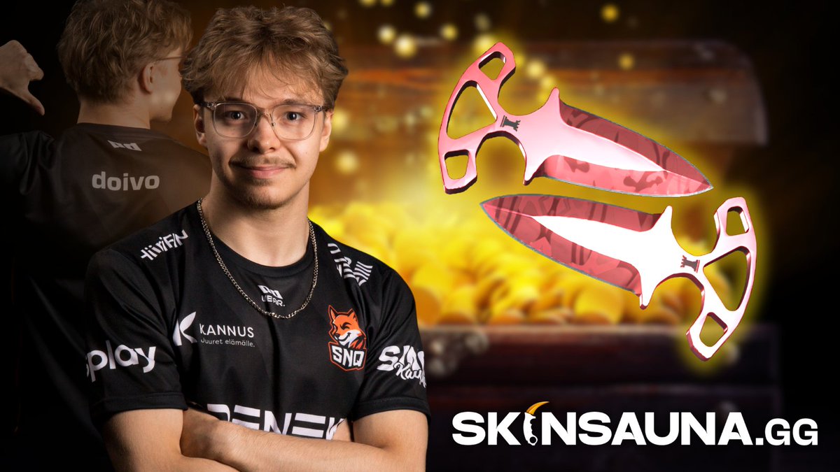 SINQUESPORTS's tweet photo. Shadow Daggers | Slaughter (FN) GIVEAWAY 🔥

Like + follow + retweet &amp; ja kerro sun lempikartta niin oot messissä ⚡️

Käy tsekkaa skinisaittien boss eli @skinsauna ❤️

Osallistumisaikaa 01.09.2026 💯

#SINQU #esportsfi #CS2 https://t.co/kWEEi48o4h