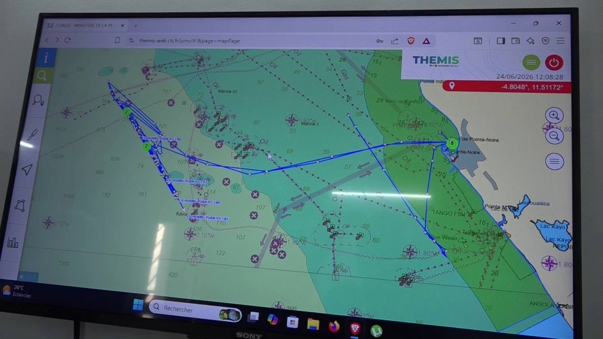 maritimafrica's tweet photo. Centre d’observation des navires de pêche à Pointe-Noire : l’œil qui veille sur le littoral congolais

https://t.co/wUV9Z03qKe

#Centre #observation #navires #pêche #PointeNoire #littoral #congo #afrique #maritimafrica https://t.co/iAExt53Fu4