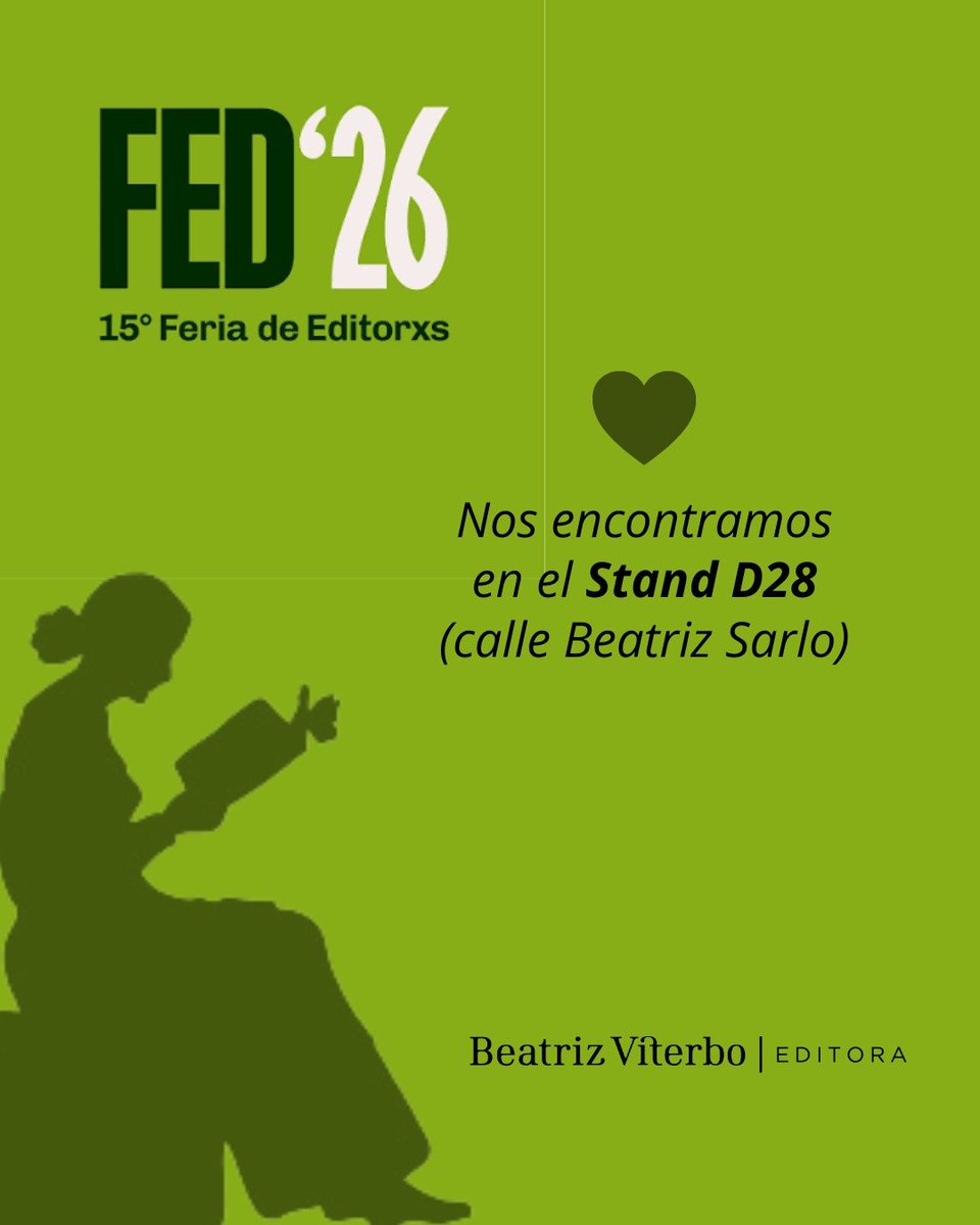 bviterboeditora's tweet photo. A partir de mañana y hasta el domingo estaremos en la hermosa #fed26 💚 https://t.co/kQ1jhn2zXE
