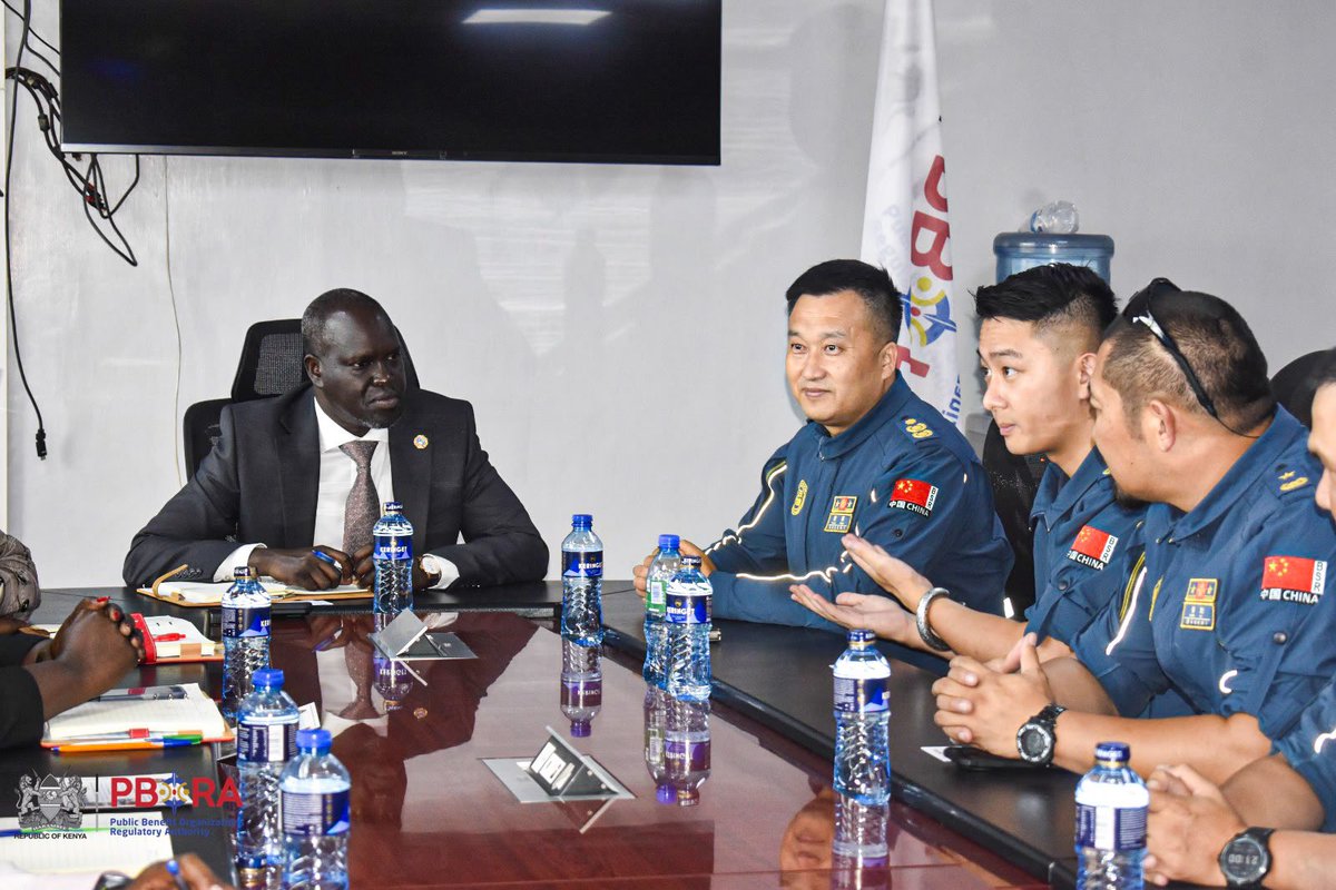PBO_RA's tweet photo. The Chairman and Commander-in-Chief of the Blue Sky Rescue Foundation, Mr. Zhang Yong, led a delegation from the organization in paying a courtesy call on the Authority's Director/CEO, Dr Laxmana Kiptoo, to discuss opportunities for strengthening collaboration in disaster preparedness, emergency response, and humanitarian assistance in Kenya.

The meeting explored avenues for supporting Public Benefit Organizations (PBOs) engaged in rescue operations, particularly during emergencies such as floods, and enhancing strategic partnerships with the Kenya Red Cross Society to strengthen coordination, capacity building, and community resilience.

PBORA remains committed to fostering partnerships that enhance the capacity of the PBO sector to deliver timely, effective, and coordinated humanitarian interventions for the benefit of communities across Kenya. ^ MN