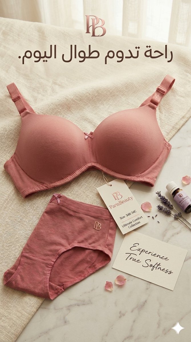 ParisBeautysa's tweet photo. راحة تدوم طوال اليوم 🤍
قطن ناعم، احتضان بدون ضغط، إحساس رفاهية من أول لبسة.
#طقم_داخلي #راحة_يومية #ملابس_داخلية_نسائية #كوتون_ناعم #موضة_نسائية https://t.co/mwJHjnMm5A