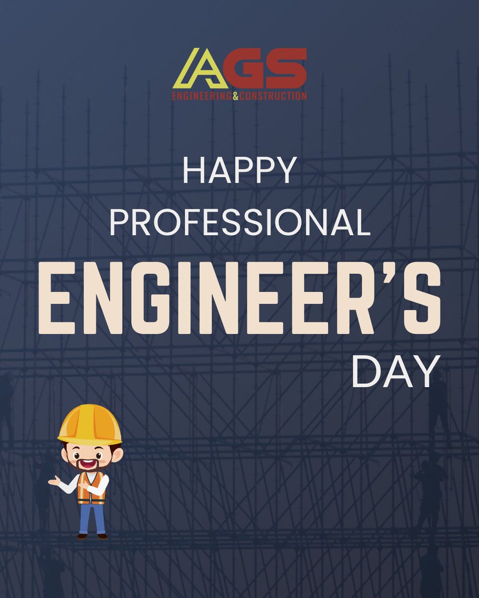 SolutionsAlly's tweet photo. Happy Professional Engineer's Day! Today we celebrate the licensed engineers on the AGS team and recognize your hard work, professionalism, and commitment. Thank you for everything you do! 👷👏🎉

#ProfessionalEngineersDay #HappyPEday #AGS #Engineering #CEI #LandSurvey https://t.co/fuVpTL1AbZ