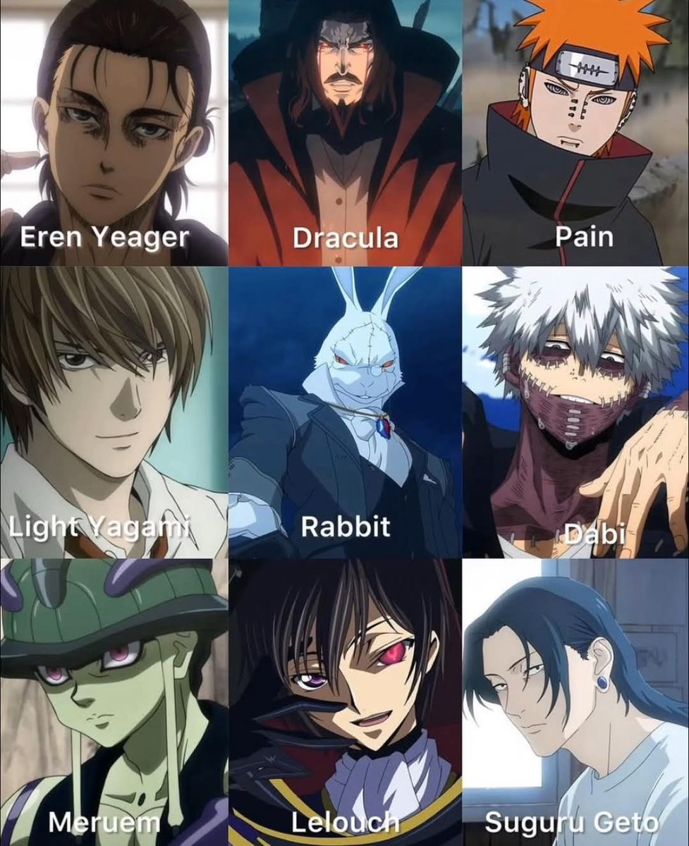 AnimexTwts's tweet photo. Villains who were 100% right 
Right reasons, wrong actions https://t.co/ePOBFRcG1D