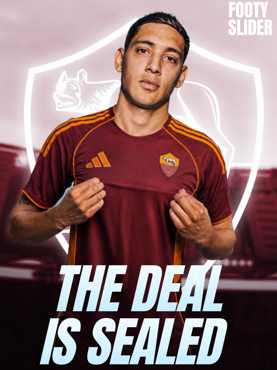 FootySlider's tweet photo. 🚨 BREAKING: Nahuel Molina to AS Roma, THE DEAL IS SEALED!
​Roma have agreed a deal with Atlético Madrid for €13m guaranteed plus €4m in add-ons. Personal terms sorted and medical scheduled.
​Major upgrade for Roma on the right flank! 🇦🇷🟡🔴 https://t.co/E4LZCDfEHl