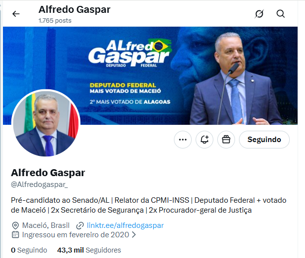 fabio_talhari's tweet photo. Boa tarde, amigos!
Vamos seguir o vice, ora deputado federal @Alfredogaspar_ ? 
Ele merece ter MUITOS mais seguidores!
#FlavioBolsonaroparaPresidentedoBrasil2026 !!! https://t.co/V3Vv5fMuUm