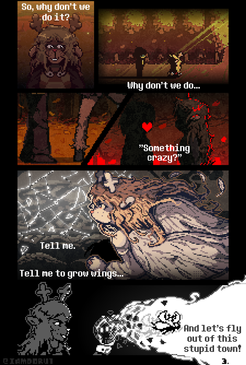 IamDoru1's tweet photo. Heart to Heart - Page 3 
   
#deltarune #deltarunechapter5 #weirdroute #noelleholiday #krisdreemurr #kriselle https://t.co/ibY9Wg5TD2