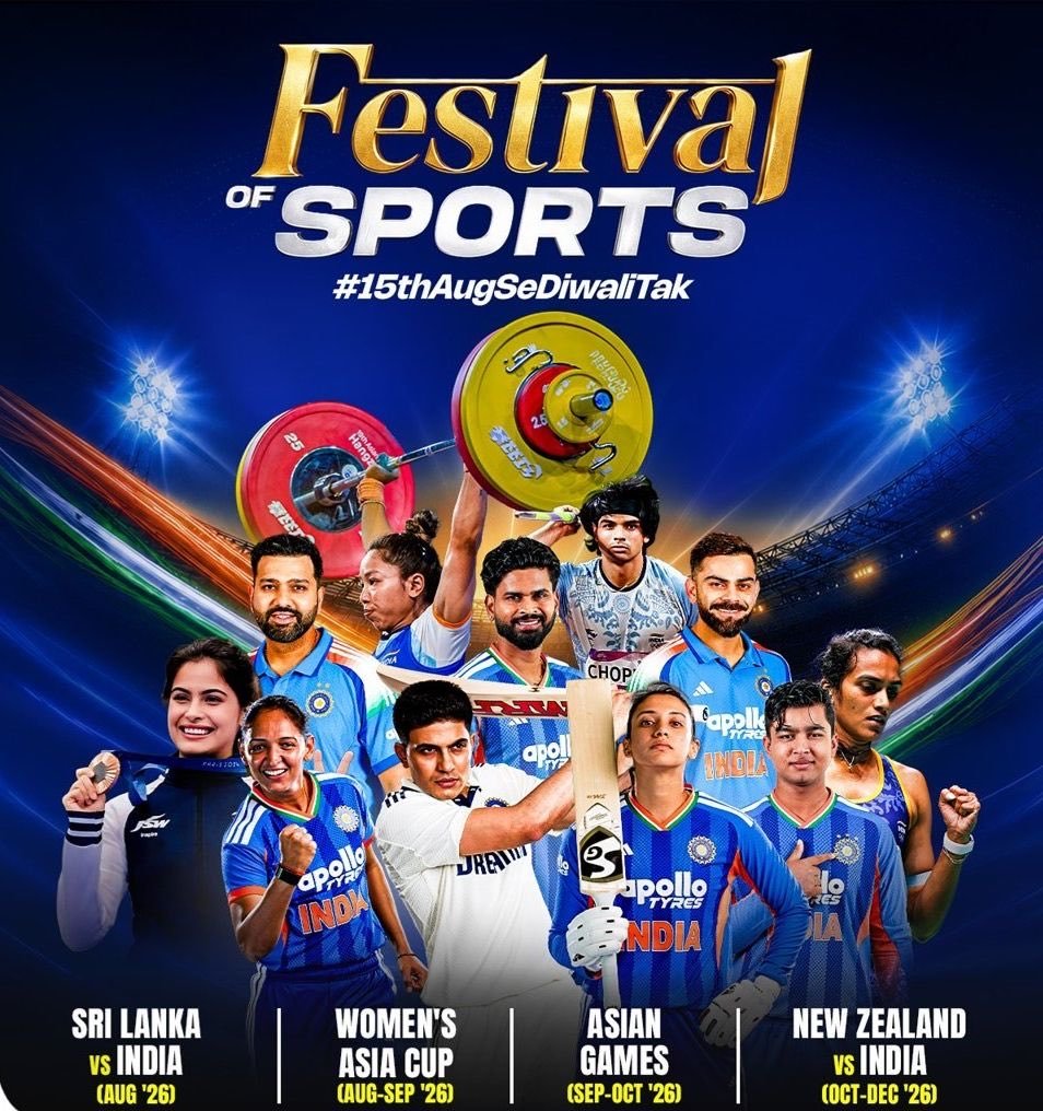 WeTheThinkers's tweet photo. Whether it's the Sports Festival or the series against New Zealand, Vaibhav Sooryavanshi is on every major poster.

He's already creating an incredible buzz at such a young age. If he continues on this path, he has every chance of becoming India's biggest sporting superstar🌟🏏 https://t.co/E6HaqFHei4