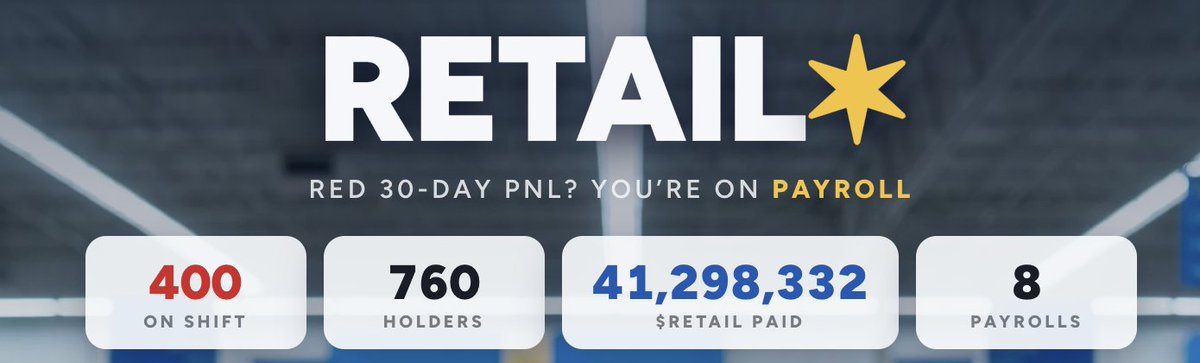 milky100x's tweet photo. 41 MIL IN SUPPLY OF $RETAIL IN JUST 8 PAYROLLS (1HR)

$RETAIL IS GOING TO BE INSANE WHEN THWY SEE THIS 

CA 82tHyfbJ3XXDBmZ3oS2P39uS5JWa7Q6J6S46Lf1wpump https://t.co/vORmE7hKoi