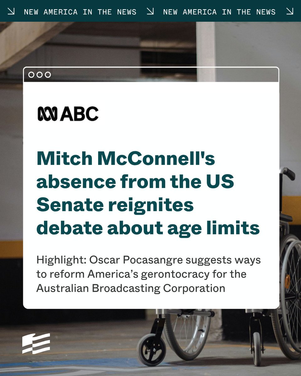 NewAmerica's tweet photo. New America experts in the news:

🇺🇸 New America's @DrTedJ discusses what's next for America on NPR's 1A https://t.co/6mCHAARL4e

🗣️ @PolReformNA's Oscar Pocasangre suggests ways to reform America's gerontocracy for the Australian Broadcasting Corporation https://t.co/kwUGiSTHW3 https://t.co/92NrydOqxF
