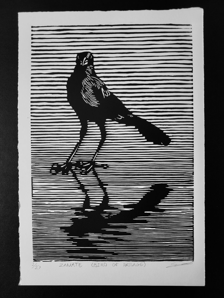 SebasClimaco's tweet photo. Zanate (Bird of Passage)
20 cm × 30 cm
Linocut/Linograbado
July 2026
.
.
.
.
.
.
.
.
.
.
#arte #art #grafica #linocut #linograbado https://t.co/ahLUKw53Gi