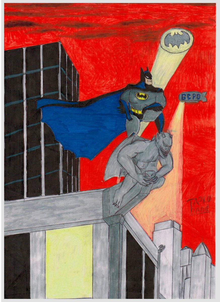 TapkoHandVT's tweet photo. Colored my BTAS sketch #Batman #BatmanArt #DCFanArt #BatmanTheAnimatedSeries #DCArt https://t.co/XlhF8lLBN8