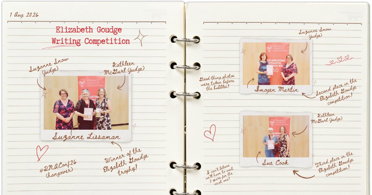 RNAtweets's tweet photo. Congratulations to the winner, Suzanne Lissaman, of the Elizabeth Goudge Writing Competition which was presented at the #RNAConf26 

Congrats to Imogen Martin for her 2nd place achievement and to Sue Cook for her 3rd place achievement. Well done! https://t.co/rXqKntEQnk