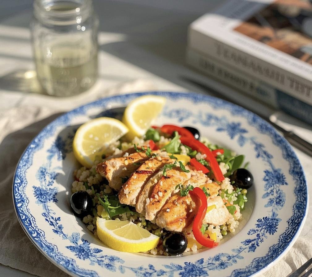 thetawave's tweet photo. [Today’s fat-loss win: 15min grilled chicken + quinoa bowl with roasted broccoli, 30g protein + fiber-packed, delicious and on point! ]， https://t.co/WPF2sEHzwt