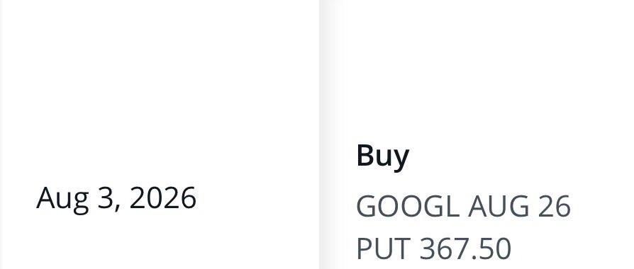 tstradesss's tweet photo. Just closed my $GOOGL Aug 26 367.50 puts.
Bought them Monday. Sold them on the move today.
No emotion. No greed. No holding for more.
I was expecting the drop and took the trade when it showed up.
That’s it.
Discipline > feelings.
Not advice. NFA.
Follow @tstradesss for more. https://t.co/cCQMutmOx0