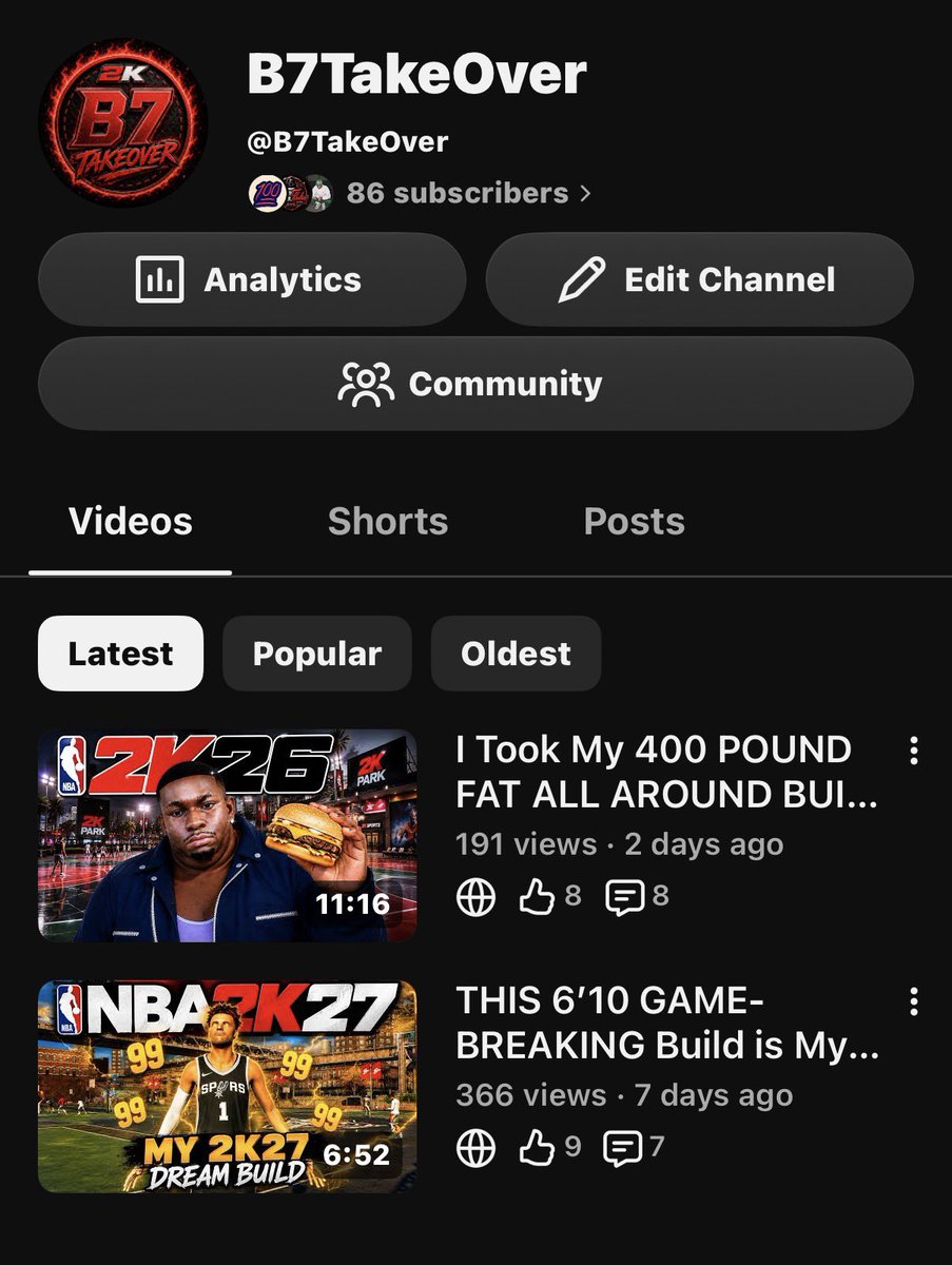 B7TakeOver's tweet photo. Another W YouTube Video finna hit 100 Subscribers 🤞🏽 https://t.co/IzOa0989EU