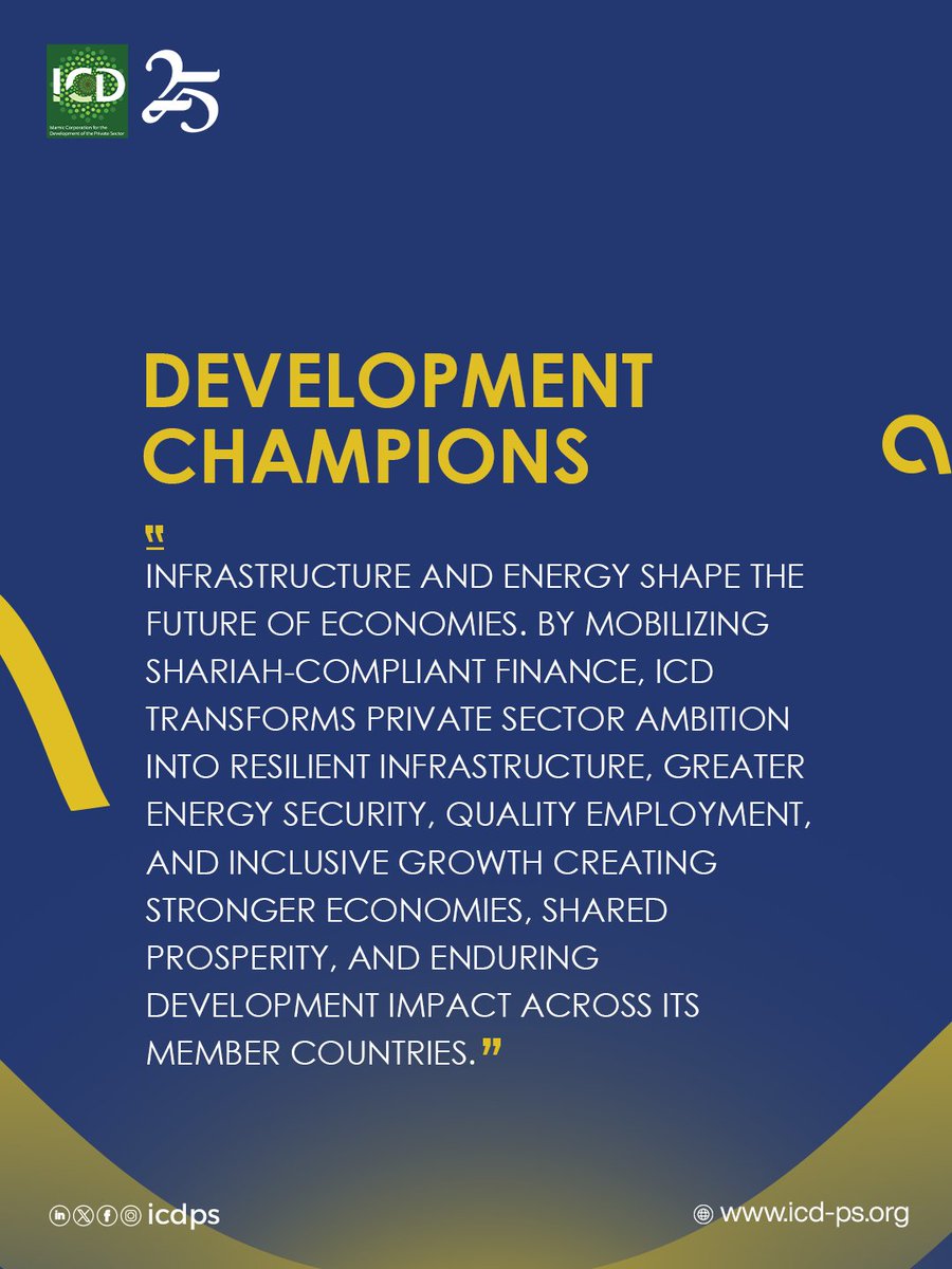 ICD_PS's tweet photo. Treasury is the quiet engine behind development impact. 📈

Behind every project financed, every SME supported, and every job created is a Treasury function that ensures ICD has the financial strength to deliver lasting development impact.

Through consistent access to the sukuk and banking markets, ICD has secured USD 5.9 billion in funding equivalent to 4.6 times its current capital, enabling ICD to multiply the development impact of every dollar contributed by its shareholders. During 2025 and 2026, Treasury also mobilized close to USD 2 billion of @IsDB Group investment into sukuk, while syndicated financings attracted USD 1.7 from partners for every USD 1 deployed by ICD.

These results reflect disciplined execution, innovative financial solutions, trusted market relationships, and the efforts of a diverse team of eight professionals working closely with IsDB Treasury and the affiliates treasuries. Treasury plays an essential role in protecting the balance sheet, mobilizing resources, managing risk, and building the stable financial foundation that enables ICD’s development impact to grow sustainably over the long term.
#ICDDevelopmentChampions #PrivateSectorDevelopment #IslamicFinance