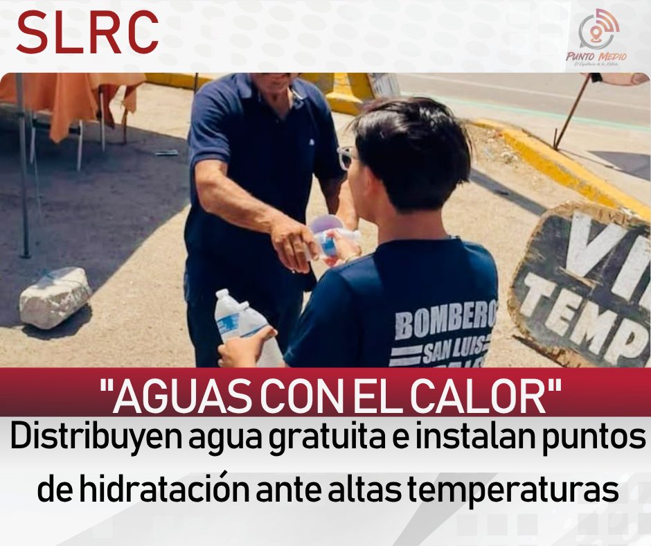PuntoMedioNews's tweet photo. 🚨 #SLRC | Activan campaña "Aguas con el Calor": distribuyen agua en colonias y habilitan 5 puntos de hidratación en estaciones de Bomberos y Protección Civil. ☀️🥛
🚨 Emergencias por calor: llama al 9-1-1.
🔗 Ubicaciones: https://t.co/v0TZGNPE3A…
#Sonora #SLRC #Clima #Noticias https://t.co/PLImjjCZjJ