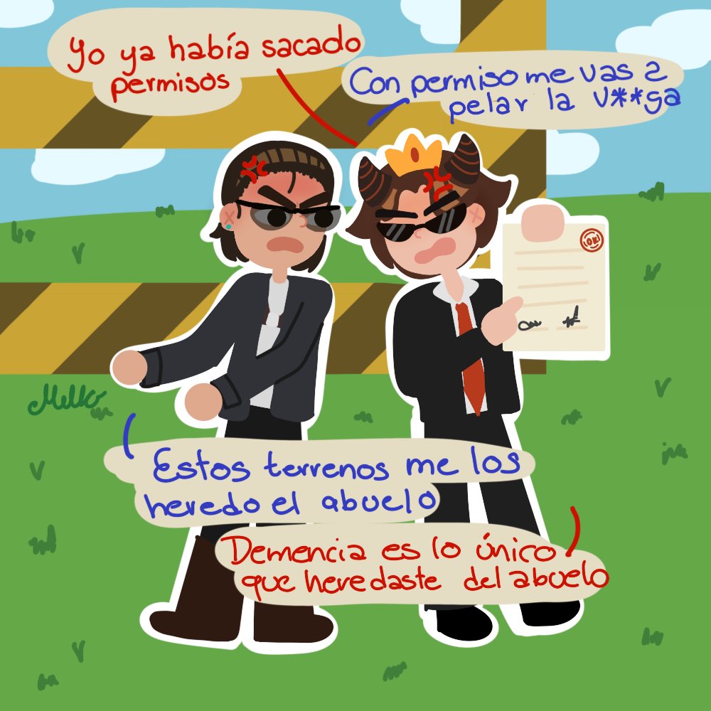MelloMiel's tweet photo. Día 2: Aura moment/Aura Lose/Fights
Hay muchos momentos como cuando Vegetta se enteró de su canal de Roblox o la vez que estaba nervioso por dar las noticias. Pero quise dibujar este momento cuando se peleó con Aldo por los terrenos del abuelo
#SenpaiWeek #SenpaiSpiderfanart https://t.co/uRsRnHVVvb
