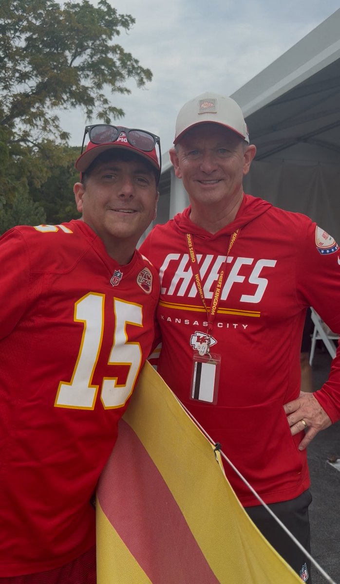 ConwayDrew's tweet photo. Got to meet the voice of the chiefs Mitch holtbud at trying camp today https://t.co/B43NcLialv