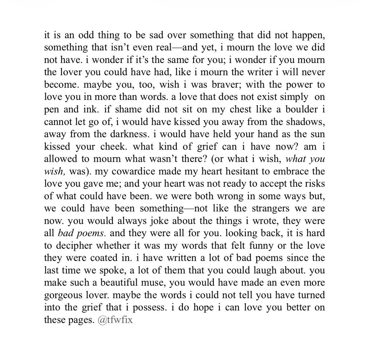 tfwfix's tweet photo. they were all bad poems. and they were all for you. https://t.co/ho4YRyWrYb