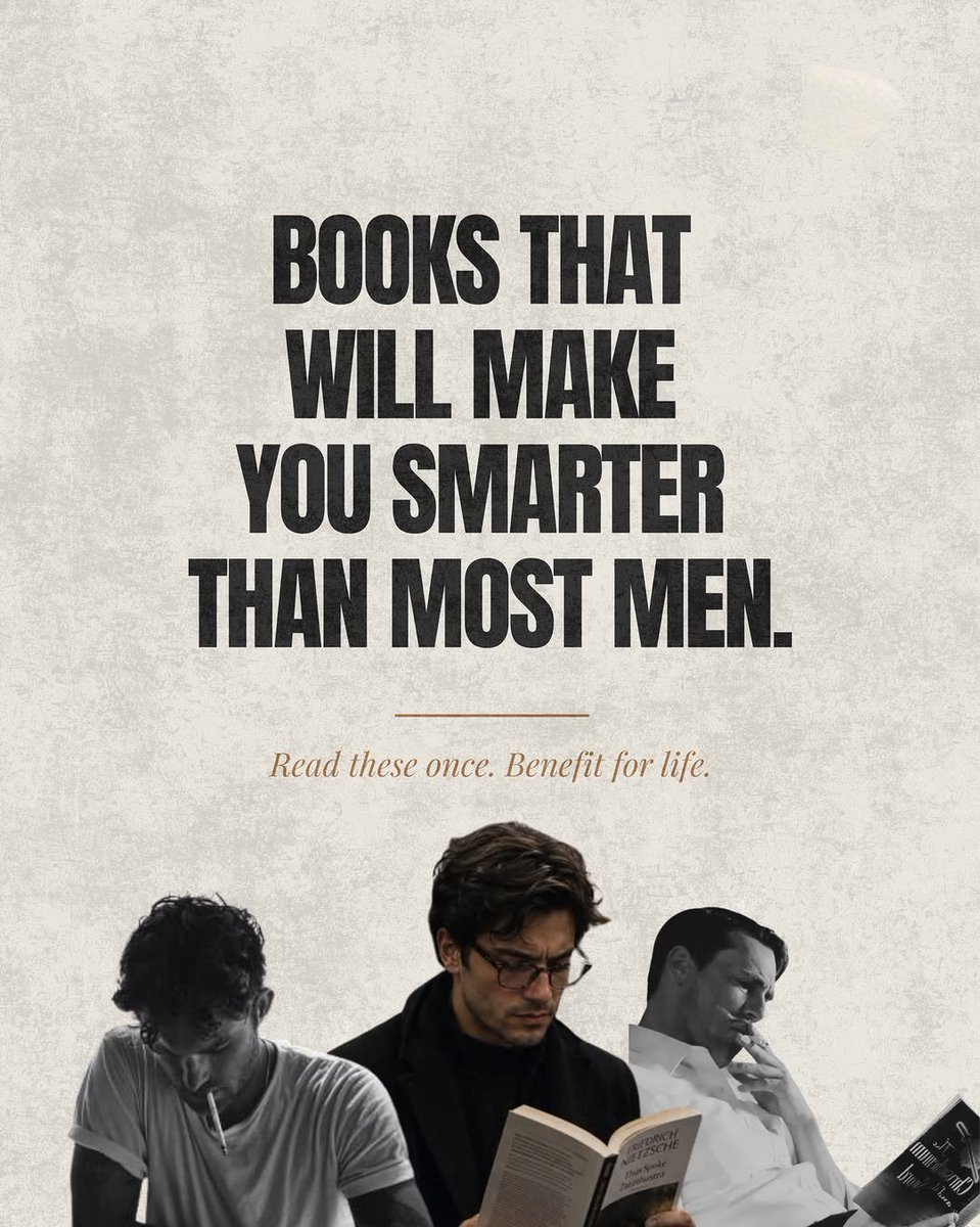WayOfMindx's tweet photo. Books That Will Make You Smarter Than Most Men.

-Thread- https://t.co/A8fDCoiuRD