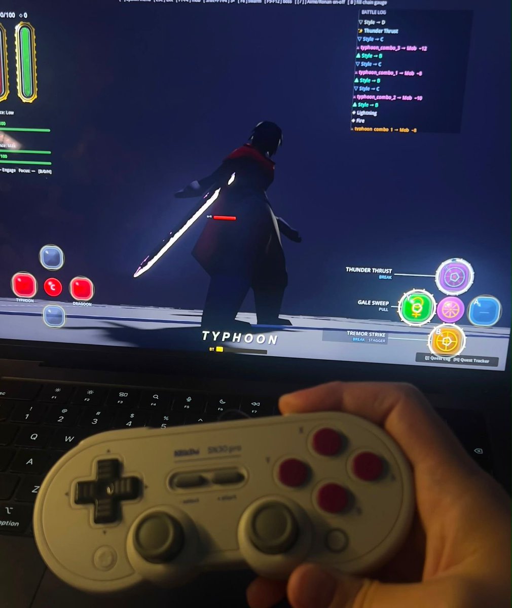 typhoondrag_oon's tweet photo. Typhoon Dragoon now has controller support, and a revamped combat UI to match!

It already feels much more satisfying to test!!!

#gamedev #indiegame #godot #jrpg https://t.co/AppQg6Rax7