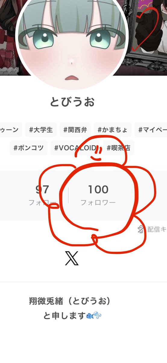 Shirasu_C11's tweet photo. みて！みて！ついにフォロワー100人いったーーー！！"(ﾉ*>∀<)ﾉｷｬｰ♡
うれしーー！フォローしてくれた方大感謝😭😭

これからもよろしゅうな( ˘ω˘ 🫶) https://t.co/96PPFc5Oop