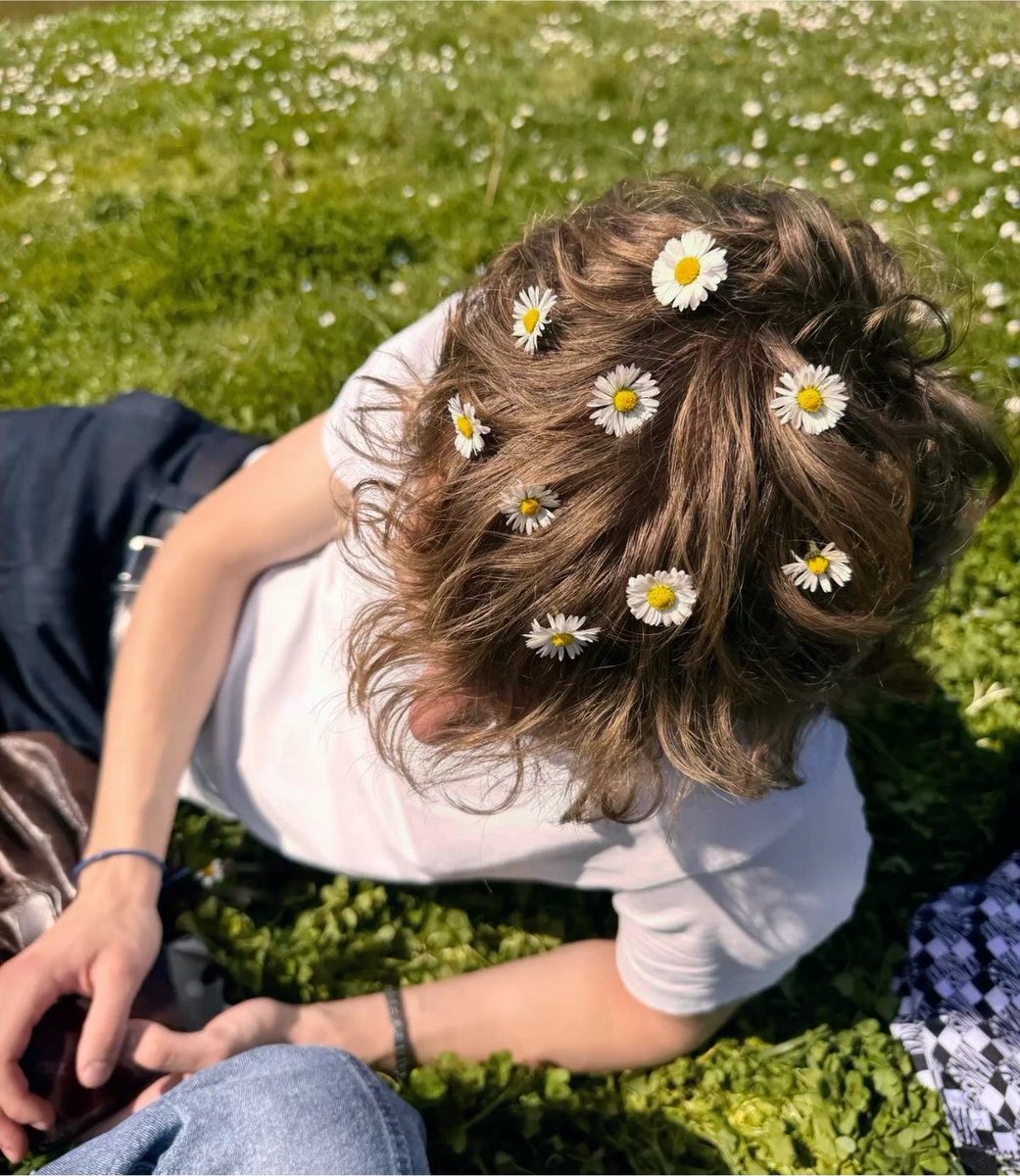 thefieldscene's tweet photo. byler picnic date and they end up putting flowers in each other’s hair 😭😭 https://t.co/qJjJSK5Fw1