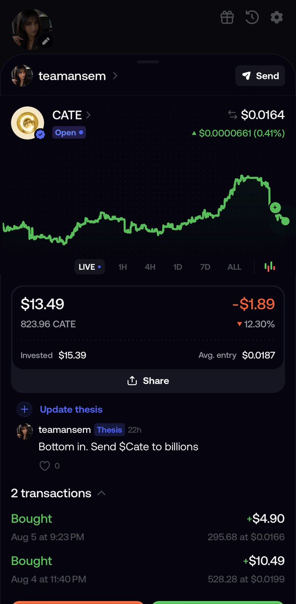 Teamansem's tweet photo. I wish somehow God helps me and I can just quit my 9-5 &amp; get full time in crypto specially bull post everyday $Cate along side of @PoorGoat_ until it hits billions https://t.co/yuHHW7KGDl