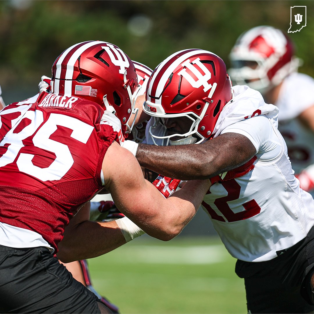 IndianaFootball's tweet photo. First day in the books. https://t.co/EHB7xk92ds