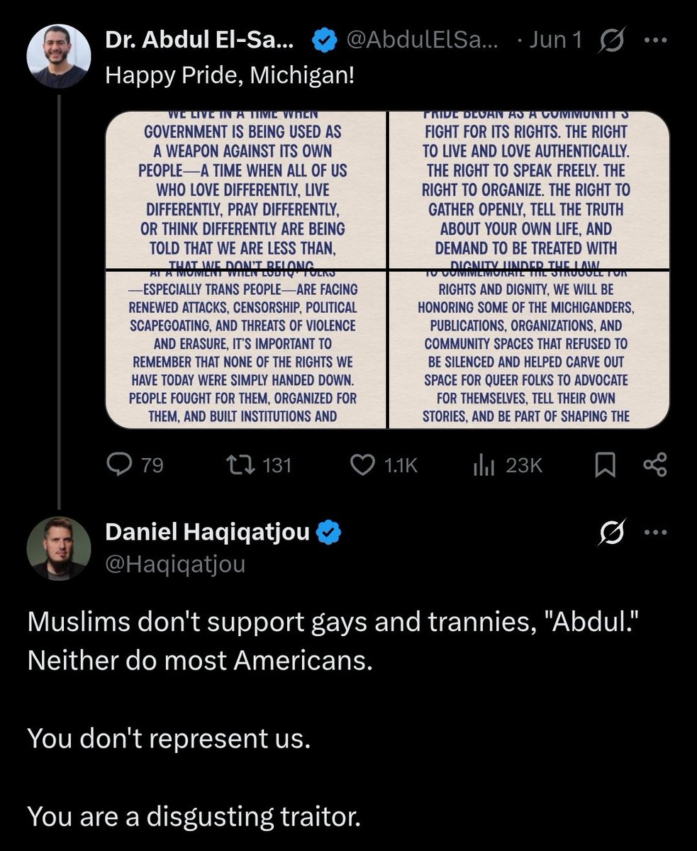 Haqiqatjou's tweet photo. Two things that Abdul loves deeply:

His Jewish and gay brethren. https://t.co/tSBAwlhK1v