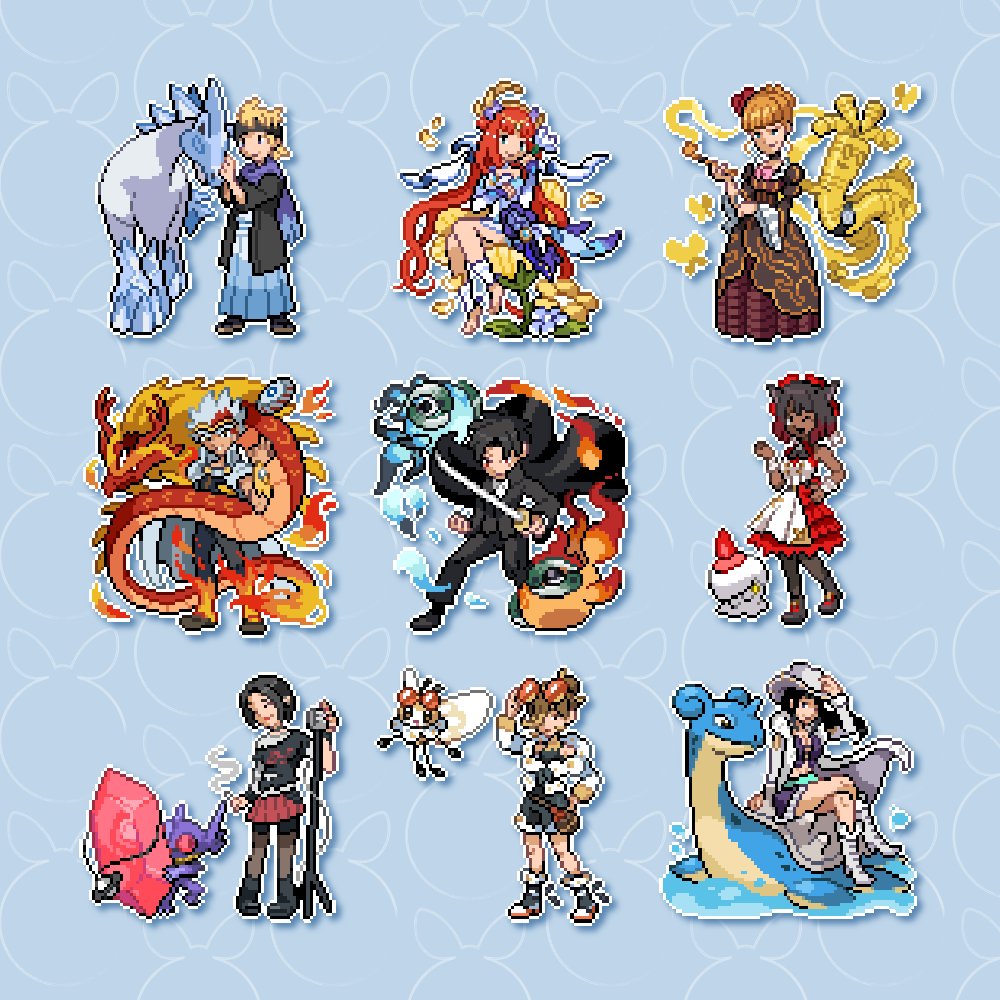 Brumirage's tweet photo. Some of my last Pokémon trainer sprites for Smogon Players https://t.co/h7yUUeyauF