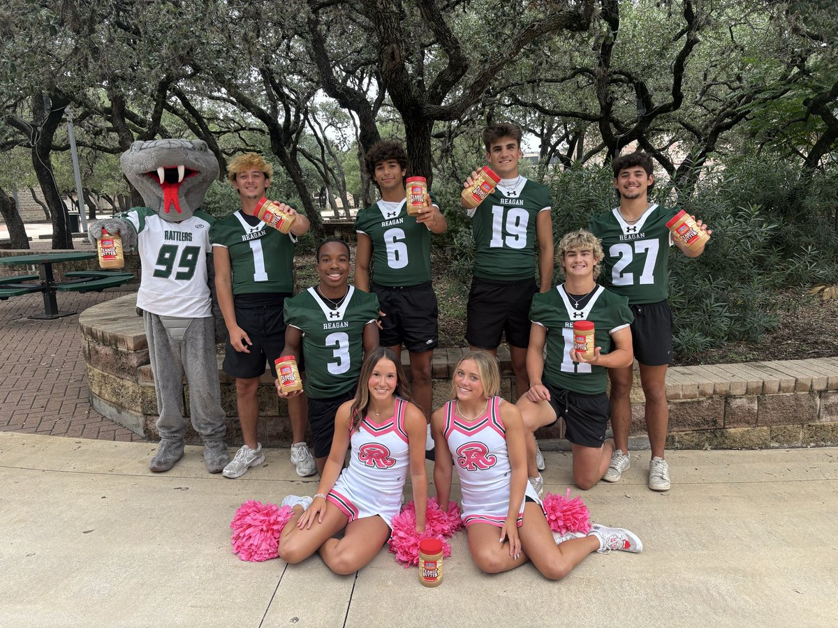 SAReaganFball's tweet photo. Your 2026 Peanut Butter Bowl is here!!
A great opportunity to help people in need! All help to get our Rattlers to the top is very appreciated!
https://t.co/Uk0aU63NSh Online donations can go through this link! #StrikeEm🐍
@NeisdAthletics @preston4499 @PeanutButterBwl https://t.co/2qQi9lKGFE