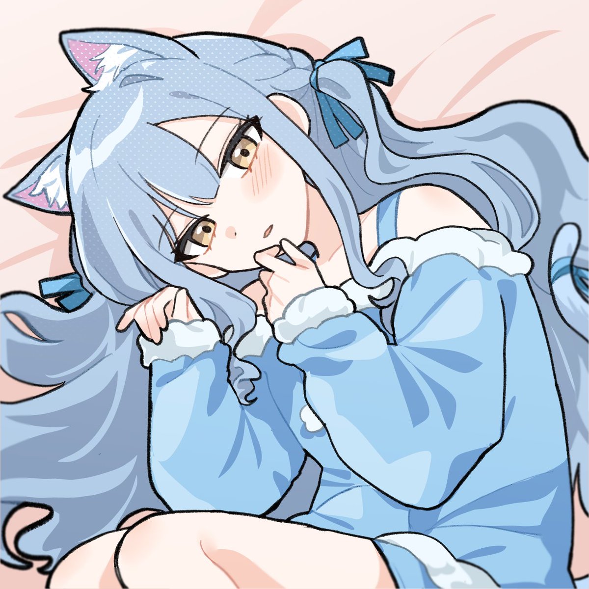 AT_09098's tweet photo. 🐱🩵 https://t.co/czPCYXeahv