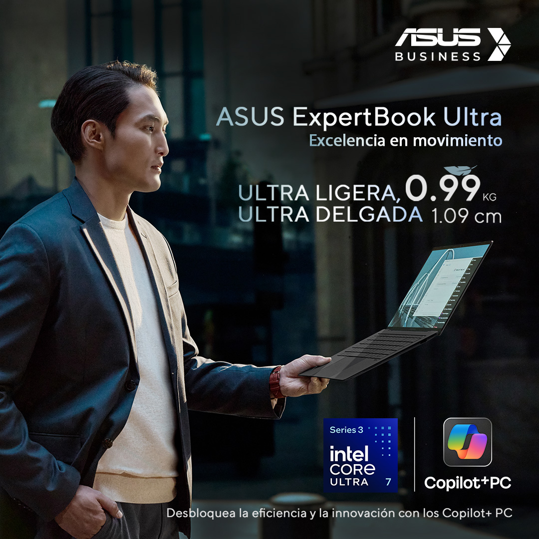 ITsellerNews's tweet photo. #ITsellerMéxico #ADS
💼✨ Lleva la productividad de tu empresa al siguiente nivel con la #ASUS #ExpertBookUltra. Un equipo ultraligero con diseño premium y la potencia necesaria para el flujo de trabajo B2B actual.
🔗 Proyectosmx@asus.com
#TechBusiness #WorkFromAnywhere https://t.co/VxxtxAmgOY