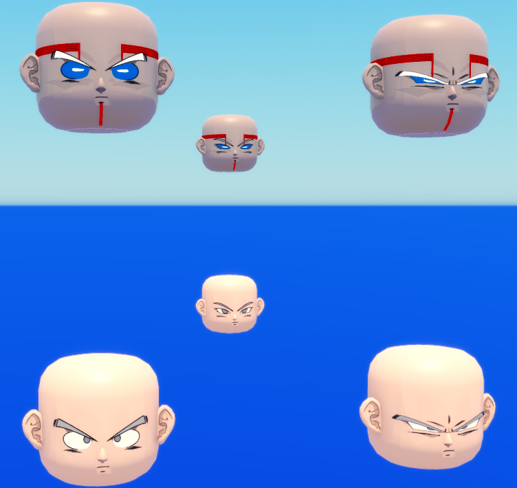 DB_Dev_'s tweet photo. -Glinds(Kais) got an updated, unique design.
-Regarding Saiyans and Tuffle Saiyans:
  -I'm separating the Human and Saiyan eye designs to give the Saiyan and Tuffle Saiyan races their own distinct eye styles, making them feel more unique and true to their race.

#RobloxDevs #DBXM https://t.co/VC5nDUHOpp