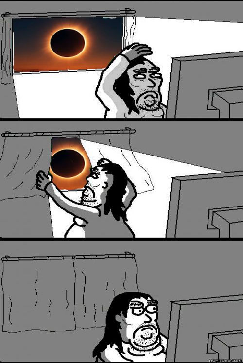 forocoches's tweet photo. Alguien que hoy está tranquilísimo en su casa va a PERDER LA VISTA en 7 días +ECLIPSE 

El próximo miércoles 12 de agosto tenemos el eclipse solar total en España. Faltan literalmente 7 días. Pues bien, estadísticamente es 100% seguro que ahora mismo hay personas en España haciendo su vida tan normales, tomando un café, trabajando o haciendo planes para la semana que viene, sin saber que en solo 7 días se van a joder la vida para siempre.

Piénsalo. El miércoles que viene a las 20:30 se oscurece todo, la gente alza la cabeza por pura curiosidad 5 segundos sin gafas o con unas falsas de Amazon... y como la retina no duele, no se enteran de nada. Se van a dormir pensando que no ha pasado nada y el jueves se despiertan con un punto negro en mitad del ojo para el resto de su vida. Adiós carnet de conducir, adiós leer pantallas, adiós todo... 

https://t.co/gqVILom31P