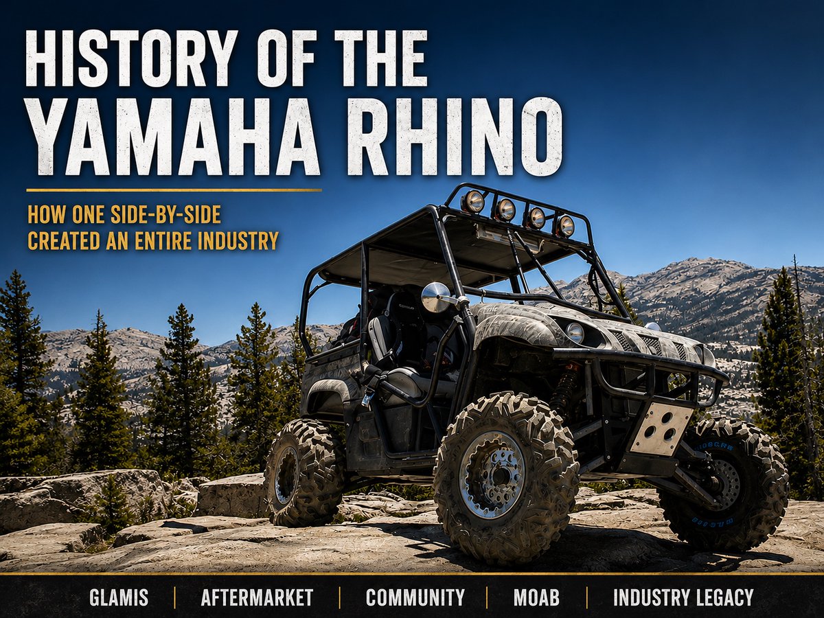 UTVGuide's tweet photo. The Yamaha Rhino didn’t invent the side-by-side. It redefined what a side-by-side could be—and helped create the modern UTV industry.

Explore the complete history:
https://t.co/TNKPAfTXT9
#YamahaRhino #UTVHistory #OffRoad https://t.co/S1zrjCIL5f