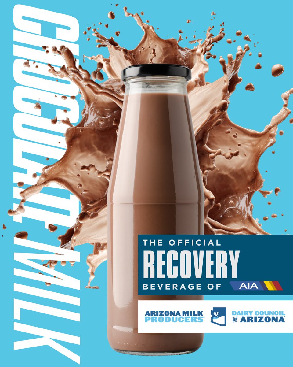 AZPreps365's tweet photo. Big news for Arizona Student-Athletes 🗣️ 

The Arizona Milk Producers/Dairy Council of Arizona, proud to partner with the Arizona Interscholastic Association, has made 𝐂𝐇𝐎𝐂𝐎𝐋𝐀𝐓𝐄 𝐌𝐈𝐋𝐊 the 𝐎𝐟𝐟𝐢𝐜𝐢𝐚𝐥 𝐑𝐞𝐜𝐨𝐯𝐞𝐫𝐲 𝐁𝐞𝐯𝐞𝐫𝐚𝐠𝐞 𝐨𝐟 𝐭𝐡𝐞 𝐀𝐈𝐀 🥤
𝐂𝐇𝐎𝐂𝐎𝐋𝐀𝐓𝐄 𝐌𝐈𝐋𝐊 is a science-backed recovery drink that naturally provides high-quality protein, carbohydrates, fluids and electrolytes to help athletes refuel, rehydrate and recover after activity. We're proud to support Arizona student-athletes, coaches and schools through this exciting new partnership.