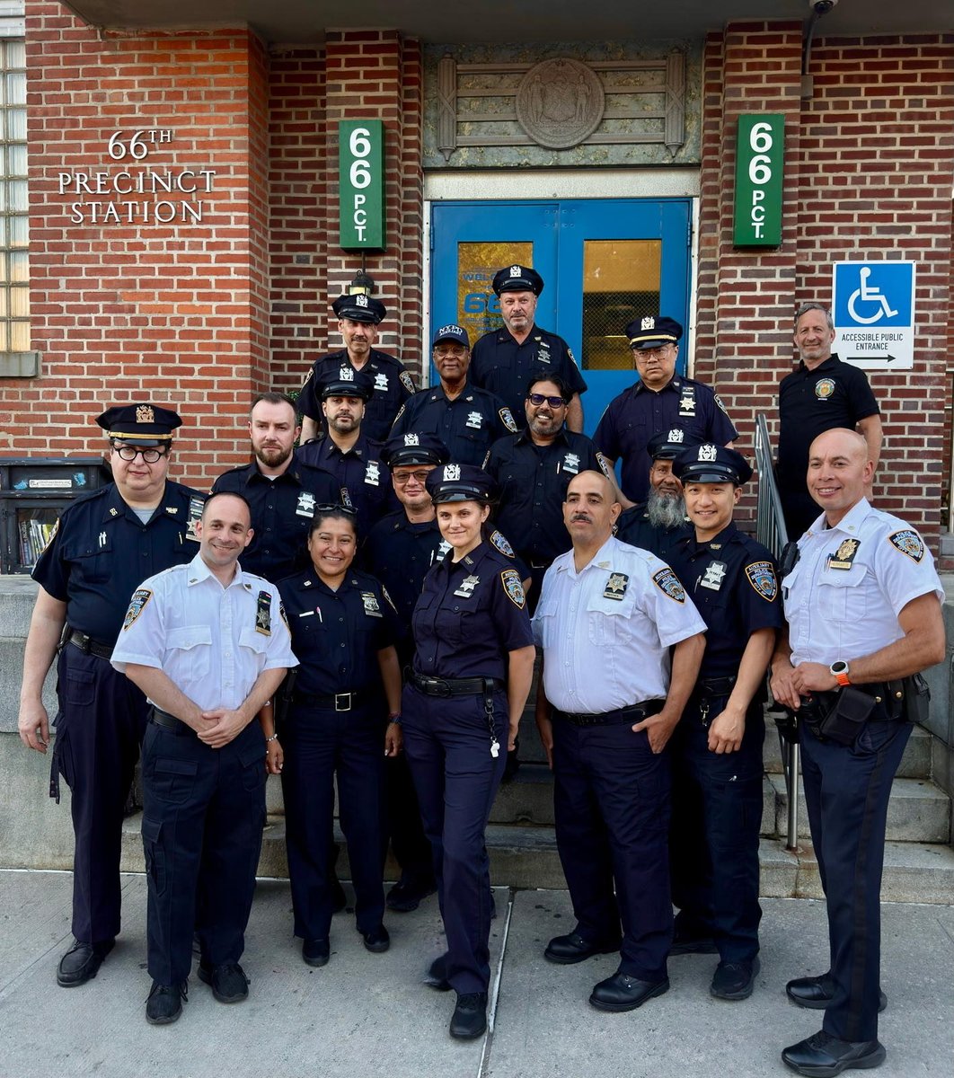 NYPD66Pct's tweet photo. Shoutout to the NYPD Auxiliary Police and Crime Prevention Team for making National Night Out a success! Thank you for your commitment to community engagement, crime prevention, and building trust with the people you serve. Together, we make our neighborhoods stronger and safer. https://t.co/q2tN8Oaig5