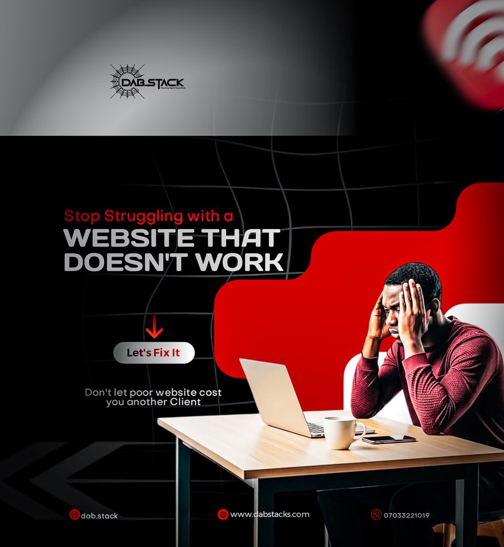 dabstacknigeria's tweet photo. If your website needs a 10-minute explanation 
to understand what you do…
it’s already losing you money.
Clarity beats creativity. Every single time.

#dabstacks https://t.co/h6ShMv6Dwy