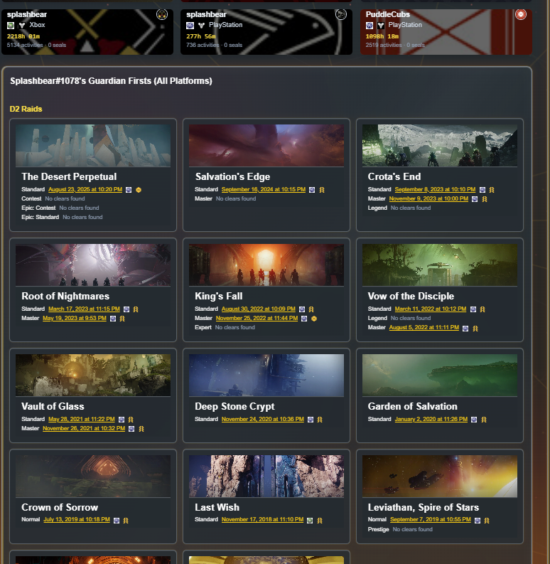 knightcelestial's tweet photo. About a year ago I got inspired to do a "On this Day in Destiny" style site showing what you were doing on a day in Destiny, over the years. Not being any sort of a developer, Cursor AI helped make that dream a reality. Enjoy!
https://t.co/yPcbwIIY8H https://t.co/oxJ7aEXuw7