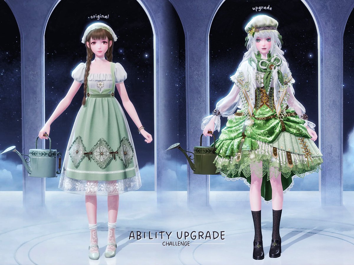 StarlightNikkiX's tweet photo. ❀ ABILITY UPGRADE CHALLENGE ❀

i'm a little nervous to post this, but i really wanted to start a styling challenge and see your gorgeous works! 💖🥰

rules:
🪴 choose any base ability outfit (attack, gardening, giant, etc)
🪴 the color palette should be similar to the original, but it doesn't have to be exact! feel free to experiment and add new colors
🪴 the main thing is that the original ability should still be recognizable!
🪴 share your stylings in the replies or quote-retweet this post ~

everything else is totally up to your imagination ✨

i'd be so happy if u joined! i promise to check out absolutely every single outfit! 🫶🏻💖

─ ⛧ 𝖨𝖭𝖥𝖨𝖭𝖨𝖳𝖸𝖭𝖨𝖪𝖪𝖨 ⛧ goldendust ⛧ ─