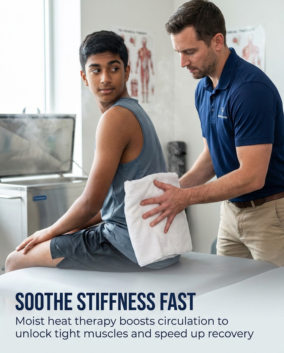 HillsboroughHC's tweet photo. Don't let muscle tension hold you back. Moist heat therapy boosts circulation to ease chronic stiffness and prep your body for peak performance. It's the relief every young athlete needs for a faster recovery. #shockwave #stemwave #chiropractic #chiropractor #jointpain https://t.co/YJ0CQPZdxe