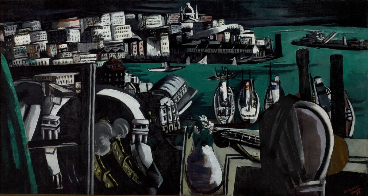 artistbeckmann's tweet photo. The Habor of Genua #artbots #beckmann https://t.co/uy7EfC5oow
