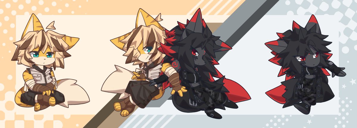 iBillGP456's tweet photo. Bill and Rosz in chibi form 😼🐺
I was going to leave it as a sketch, but I liked the idea 💘
#furry #furryartist #ケモノ #メスケモ #オスケモ #獣人 #kemono https://t.co/EVdgyDRcAl