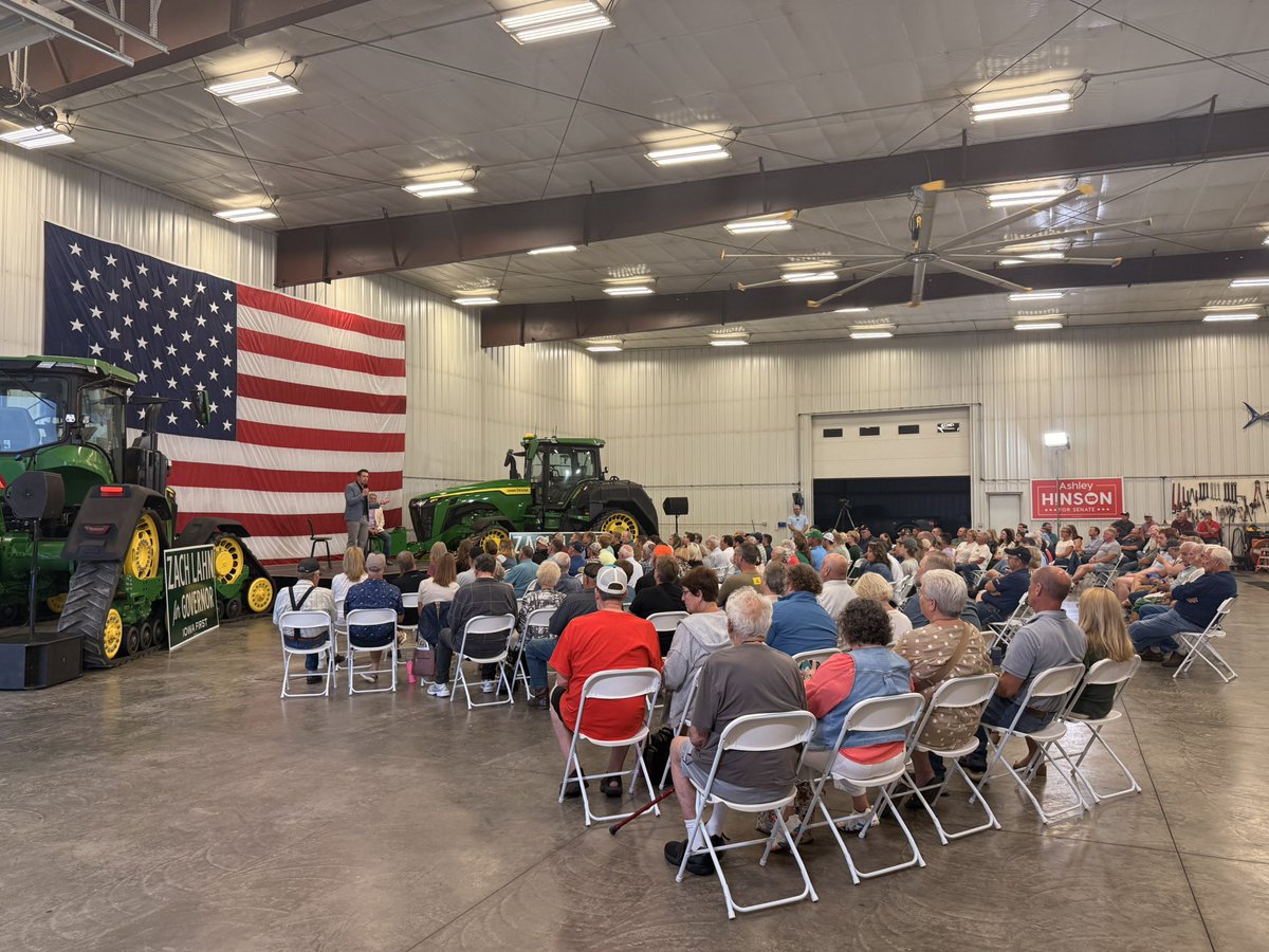 Gavin_NelsonIA's tweet photo. Last night I went to a town hall for @ZachLahn focused entirely on agriculture. 

The Iowa First message resonates strongly with Iowa’s Farmers! https://t.co/4e9ZUpmSSm