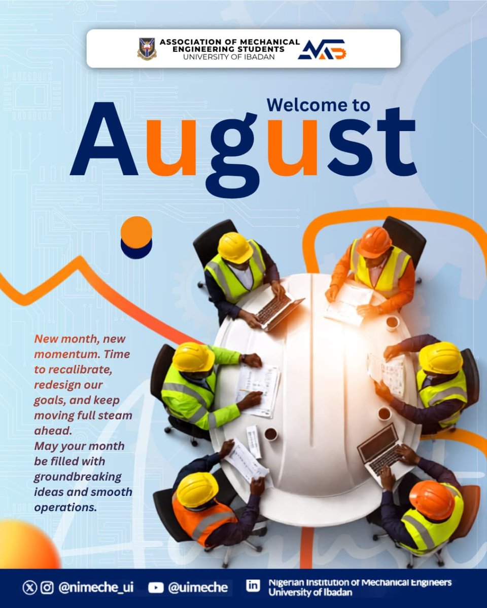 NiMechE_UI's tweet photo. Better late than never🫢....
Happy New Month and welcome to August, everyone🤭🔥

May this new month bring clear direction🎯, groundbreaking rules🔥 and seamless progress🌟 in everything you set your mind to. https://t.co/p6OLW8O9FD